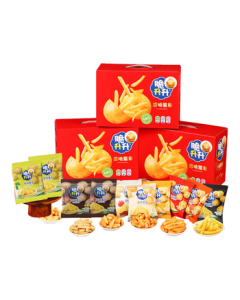 CuishengSheng Crispy French Fries Gift Box 600g (20g*30 packs) Mixed Flavors Snack Pack Mid-Autumn Festival Gift
