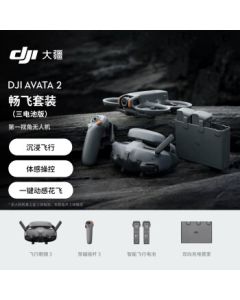 DJI Avata 2 Fly More Combo (3 Batteries) FPV Drone with Immersive Goggles and Motion Controller