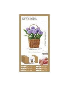 Tulip flower basket in a cowhide box