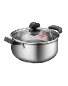 Chu Da Huang Saucepan 304 Stainless Steel Thickened 22cm Small Milk Pot for Noodles, No Coating Soup Stewing Pot