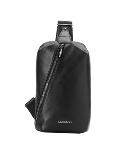 Samsonite Men's Chest Bag Fashionable Crossbody Bag Casual Minimalist Soft Leather Waist Pack Birthday Gift TK9