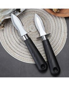 Universal Stainless Steel Oyster Knife - Thickened Shellfish Shucker for Oysters, Scallops, Clams, and Blood Clams (Single Piece)