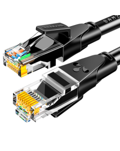 ShanZe CAT6 Ethernet Cable 2m Gigabit High-Speed Broadband Cable, CAT6 for Home PC Router 5G Network Engineering Surveillance Cable, 8-Core Patch Cord 2.5G Black WD6020