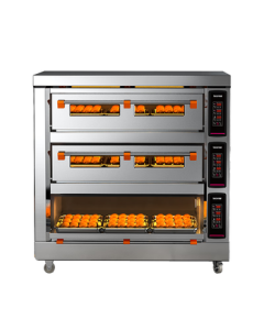 Lecon Commercial Large Professional Electric Oven, High-Capacity Pizza Bread Cake Mooncake Baking Oven, Three-Layer Nine-Tray LC-KS309 (380V)