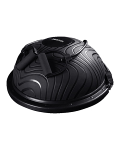 PROIRON Pliai BOSU Balance Ball with Thickened Anti-Slip Surface, Unisex Shaping Fitness Ball, Black with Resistance Band
