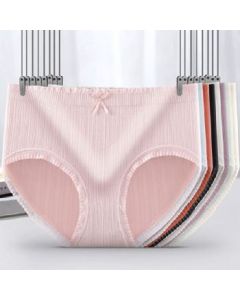 Seamless briefs women's mid-rise lace briefs Single-strip