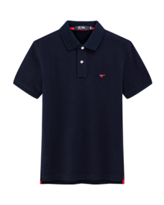 Septwolves [Cool & Color-Fast] Men's Short-Sleeve Polo Shirt - Antibacterial Collar, Business Casual, Solid Colors with Small Wolf Logo Embroidery