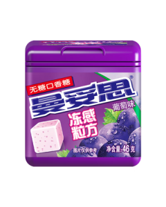 Mentos Sugar-Free Chewing Gum with Freeze Burst Grape Flavor, 46g (Approx. 24 Pieces) – Fresh Breath Snack, Back-to-School Gift