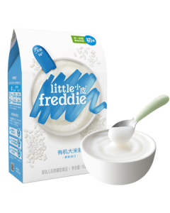 Little Freddie Organic Original High-Iron Rice Cereal 160g*1 Box, Baby Food Infant Nutrition Low-Allergenic Rice Porridge for 6+ Months