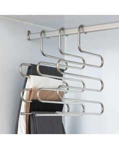Ourunzhe Hanger Pants Hanger Clothes Hanger Belt Multi-layer Hanger Suit Pants Hanger Wardrobe Storage Magic Hanging Pants Hanger Single