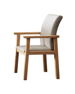 Huazhou Solid Wood Backrest Chair, Home Dining Chair, Study Desk Chair, Minimalist Student Learning Chair, Writing Office Chair, Natural Wood Color