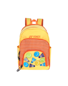 YONEX Badminton Backpack for Teens and Kids, Fashionable Hook-and-Loop Shoulder Bag BA299CR Yellow Orange
