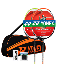 YONEX Badminton Racket Full Carbon ARC5I Set with Grip, Bag, and Nylon Shuttlecocks