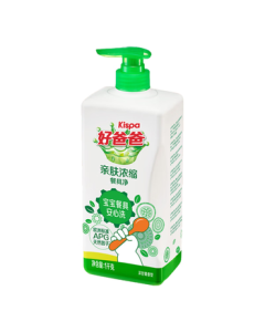 Kispa Gentle Concentrated Dishwashing Liquid 1kg - Safe for Baby Tableware, Bottles, Fruits & Vegetables