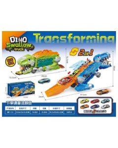 Devour the transforming T-Rex railcar