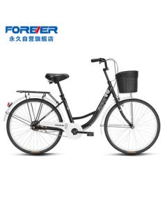 Forever Bicycle 26-inch Single Speed Fashion Commuter Bike for Men and Women with Child Leisure City Retro Adult Bike