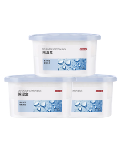 JingDong JingZao Super Dehumidifier Box, Moisture Absorber, Dehumidifier Bag - 400ml*3 Boxes for Wardrobe, Indoor Use, Damp Weather Protection