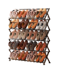 Anerya No-Installation Easy Shoe Rack Foldable Door Multi-Layer Home Storage Multi-Purpose Shelf 5-Tier 85cm Wide