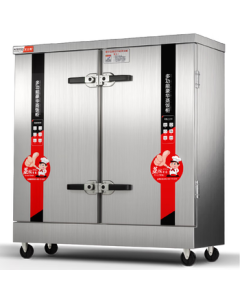 AISHIQI Commercial Rice Steamer Cabinet, 24-Tray Electric Steam Cooker for Canteens, Schools, Enterprises, Hotels, and Restaurants, ZK-ZG (24+380) Double Door