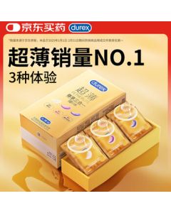 Durex Condoms Ultra-Thin Premium Trio Pack of 18 for Men & Women, Adult Contraceptive & Intimate Products
