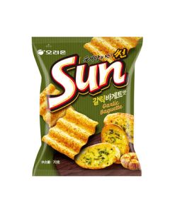 Orion Hauruio Sun Corn Chips 70g Garlic Flavor Wavy Crisps Korean Imported Trendy Snack