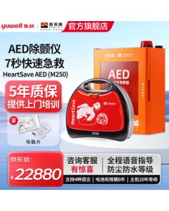 Primedic Semi-Automatic External Defibrillator HeartSave AED (M250) + Wall-Mounted Alarm Box Medical Grade
