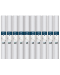 Drill Core 20-Inch PP Cotton Water Filter Cartridge, Universal Pre-Filter for Household Automatic Water Dispensers, Commercial Pure Water Machines, and Water Purifiers [10-Pack]