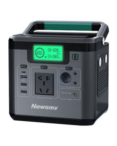 Newsmy Portable Power Station H600 518Wh 220V 500W Large Capacity Outdoor Power Bank for Emergency, Camping, and Power Outages