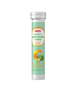 JingZao Vitamin C Zinc Effervescent Tablets 60 Tablets, Lime Flavor, VC Supplement for Immunity Support, Adults & Kids