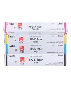 Canon NPG-67 Standard Capacity Toner Cartridge Set (One Each of Four Colors, Compatible with C3330/C3320/C3020/C3520/C3120L/C3125)