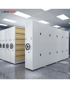 XinJing Steel Mobile Compact Shelving Cabinet Hand-Cranked File Cabinet Data Cabinet One Row Three Units Per Cubic