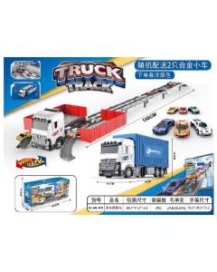 Transformable folding rail container truck