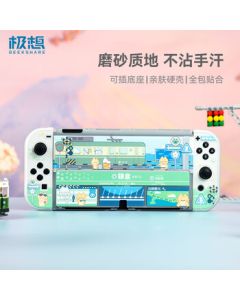 JiXiang Switch Case OLED Detachable Dockable Shockproof Anti-Drop Hard Shell Controller Cover OLED Cat Kamakura Case