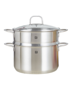 ZWILLING NovaPlus Stainless Steel Steamer Pot Set with Steaming Basket and Fish Steamer, 24cm (Same as Ma Boquan's Choice)