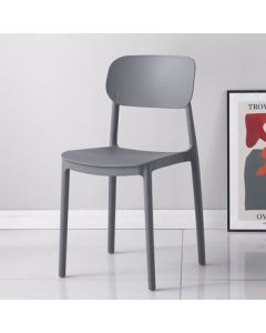 Huakai Star Chair Dining Chair Home Dining Stool Backrest Viral Plastic Leisure Minimalist Thickened Chair YK082 Gray