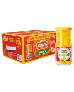 Huanlejia × Nailong Canned Syrup Yellow Peaches 256g*12 Bottles, Fruit Canned Mid-Autumn Festival Gift Box Snacks (Packaging Randomly Sent)