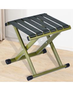 Grsaed Outdoor Folding Stool, Thickened Portable Small Stool, Fishing Chair Bench, Travel Folding Chair Stool, Army Green