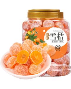 New Frontier Tianshan Snow Orange 500g Rock Sugar Dried Kumquat Snow Orange Preserved Fruit Snack