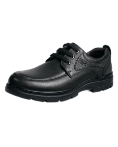 Camel Brand Men's Leather Business Casual Shoes Soft Sole Comfortable Derby Shoes W932211710 Black 41
