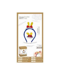 Crochet headband hairpins Rabbit ears 2-piece set