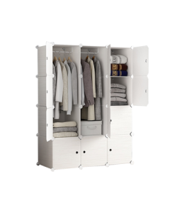 Anerya Easy Assembly Wardrobe, Minimalist Rental Room Combination Plastic Storage Cabinet, Bedroom Single Wardrobe