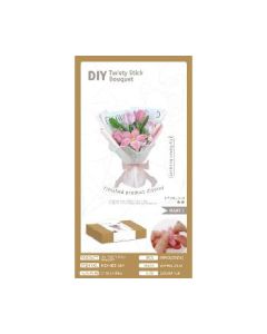 Tulip bouquet in a cowhide box