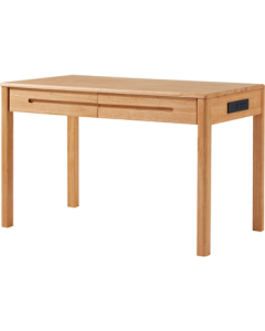 Lin's Home Solid Wood Study Desk and Chair Set, Simple Computer Desk PK1V [Natural Wood Color] 1.0m Desk + Chair