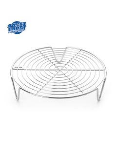 PuPai 4-5L Air Fryer Inner Rack Oil Filter Stand Grease Tray Steamer Soup Pot Rice Cooker 304 Stainless Steel Grill Mesh Baking Pan Steaming Rack 18cm Diameter 4cm Height