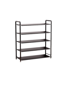 Anerya Metal Shoe Rack, Multi-Tier Entryway Storage Shelf, Space-Saving for Dorms and Apartments, Multi-Functional 5-Tier Black Shoe Cabinet