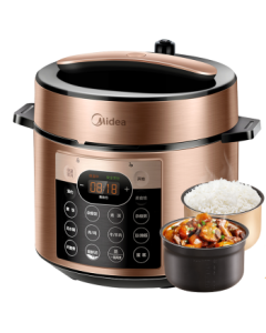 Midea [Freshness Series] 6L Electric Pressure Cooker, Large Capacity Rice Cooker for Family, 5-8 Persons, Fully Automatic with Smart Reservation, Soup, Stew, and Porridge Cooking Pot YL60Q3-451