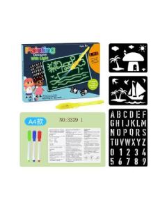 Fluorescent drawing board 4 strokes 2 in 1