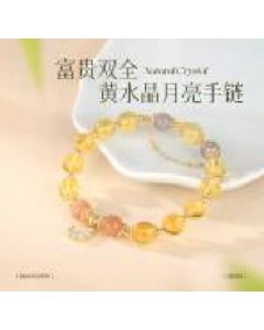 Citrine moon bracelet