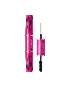 Mistine 4D Dual-Ended Supermodel Mascara Classic Pink - Volumizing, Lengthening, Smudge-Proof