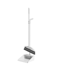 Mayflower Broom and Dustpan Set with Non-Stick Bristles and Comb Teeth, Large Cleaning Brush for Home Use